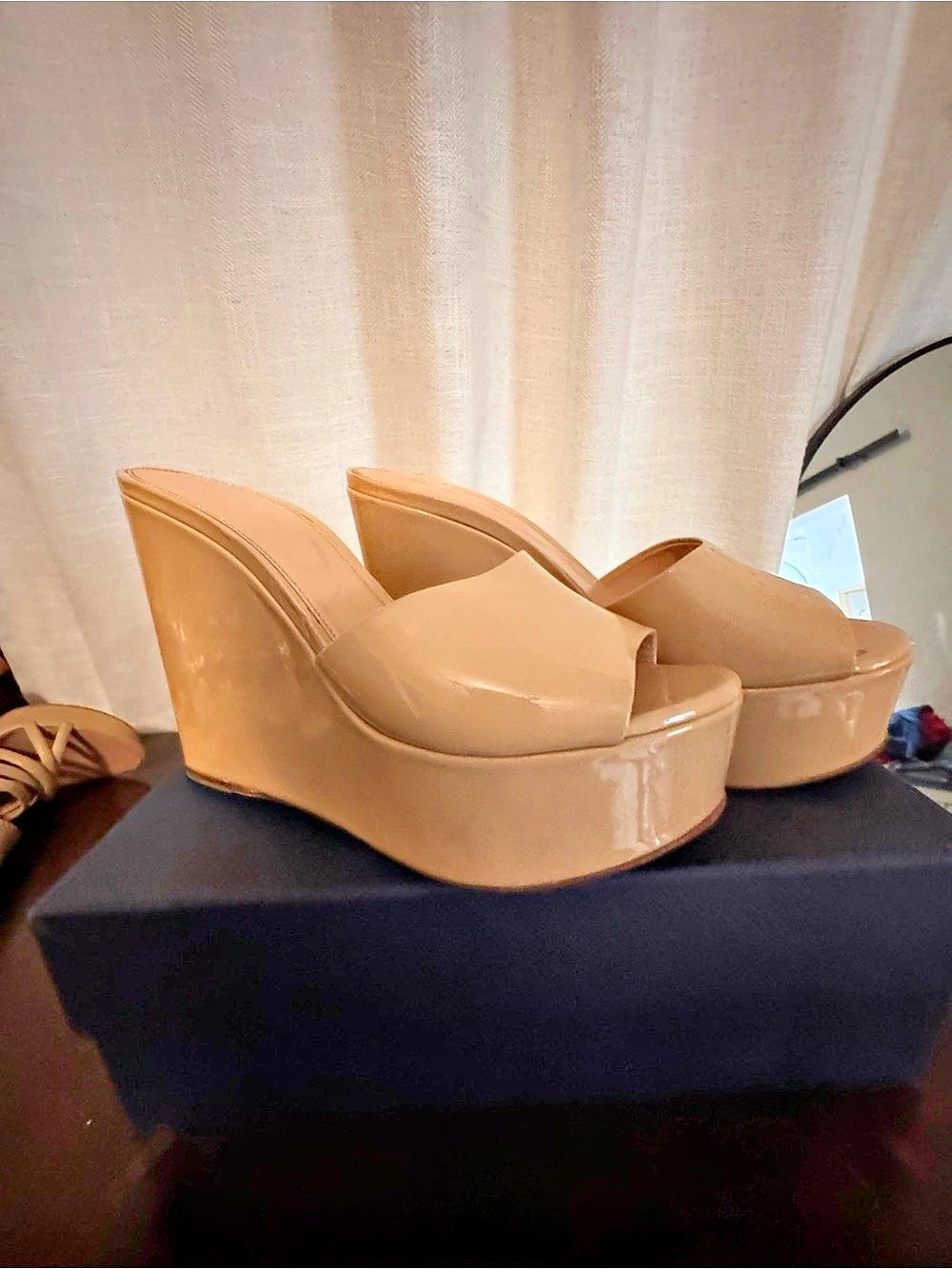 Sergio Rossi Platform Wedge Sandals in Brown US 10